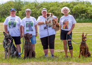 Diggity Dogs:  Lu & Steele, Darby & Stringer, Glenda & Carly, Lynda & Fyre